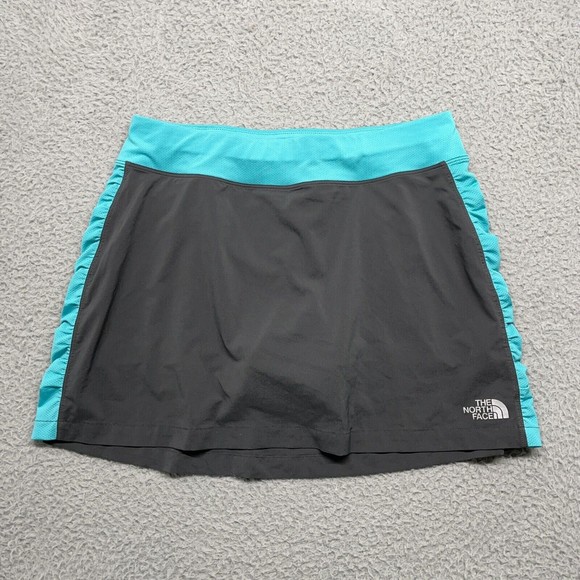 The North Face Skirt Womens Small Gray Blue Athletic Tennis Mini Skort - Picture 1 of 13
